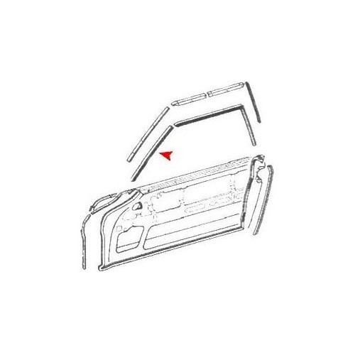 Dichtung zwischen Windschutzscheibe und Fenster für Mercedes W113 Pagode  1137251766 - MB07194 