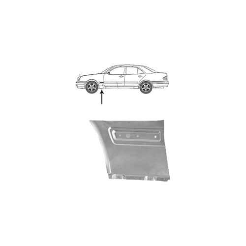  Flange do para-choques dianteiro esquerdo para Mercedes E Class W210 Saloon e S210 Estate (06/1995-03/2003) - MB08029 