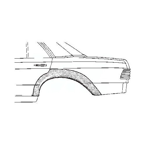  Left rear wing arch for Mercedes W123 - MB08036 