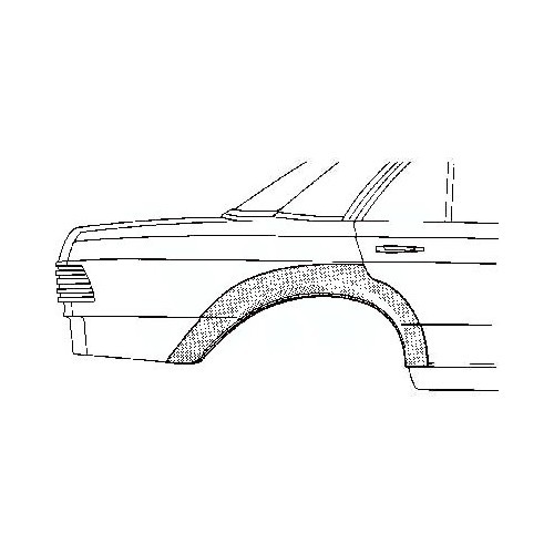  Right rear wing arch for Mercedes W123 - MB08038 