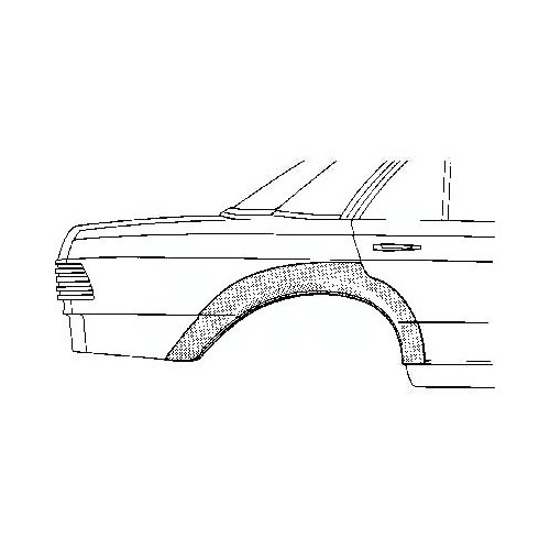     
                
                
    Right rear wing arch for Mercedes W123 - MB08038
