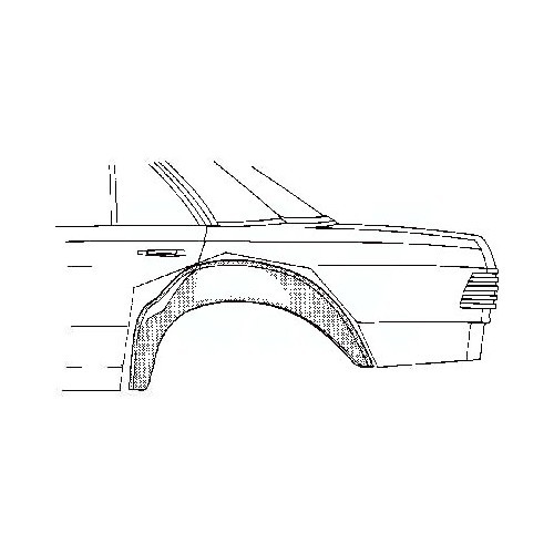  Inside left rear wing arch for Mercedes W123 - MB08040-1 