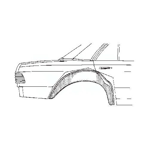  Arco interior do pára-lamas traseiro direito para Mercedes W123 - MB08042-1 