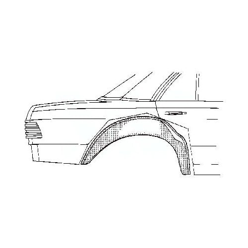  Arc d'aile intérieur arrière droit pour Mercedes W123 - MB08042-1 