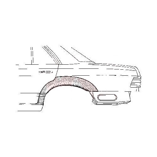  Arco do pára-lamas traseiro esquerdo para Mercedes Classe E (W124) - MB08162 
