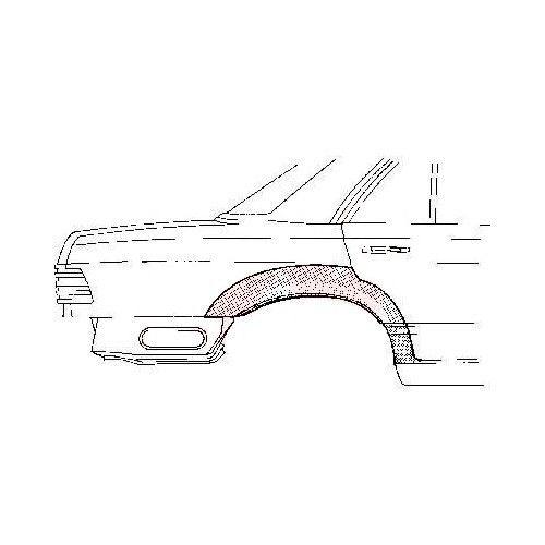  Arco posterior do pára-lamas direito para Mercedes Classe E (W124) - MB08164 