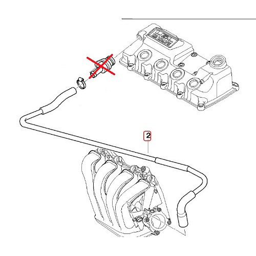 Oil breather hose for Mini R50 Sedan and R52 Convertible (09/2000-07/2008) - MC10007