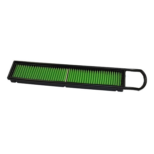  GREEN sport rectangular air filter for MINI III R57 R57LCI Convertible R58 Coupe R59 Roadster R60 Countryman and R61 Paceman gasoline (10/2007-10/2016) - MC45017 