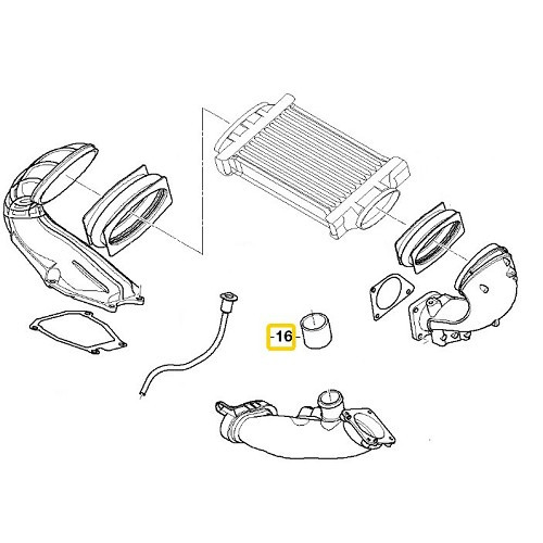 Inlet hose connector for Mini R52 Cabriolet and R53 Cooper S (10/2000-07/2008) - W11 S - MC52003