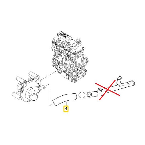 Tubo di collegamento della pompa dell'acqua per Mini R52 Cabriolet e R53 Cooper S (10/2000-07/2008) - MC56801