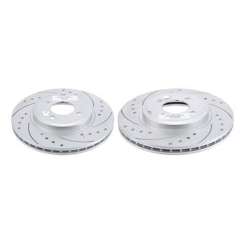 Disques de frein avant ventilés rainurés pointés 276x22mm BREMTECH pour MINI II R50 R53 Berline et R52 Cabriolet (09/2000-07/2008) - la paire - MH28101