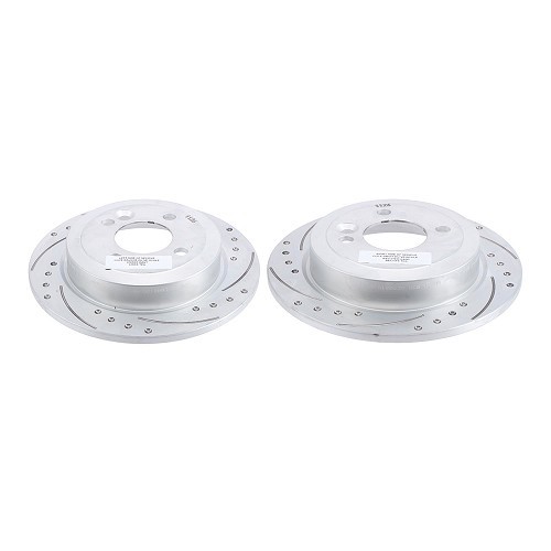  Rear brake discs 259x10mm grooved BREMTECH for MINI II R50 R53 Sedan and R52 Convertible (09/2000-07/2008) - the pair - MH28103-1 