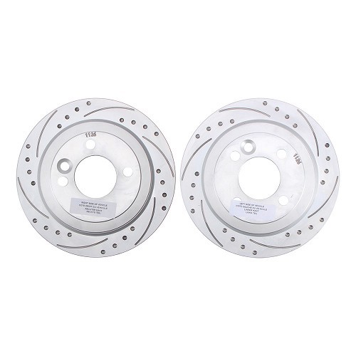 Rear brake discs 259x10mm grooved BREMTECH for MINI II R50 R53 Sedan and R52 Convertible (09/2000-07/2008) - the pair - MH28103-2 