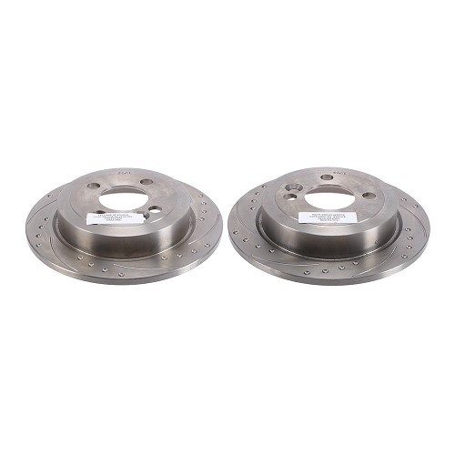  Discos de freno traseros ranurados BREMTECH 259x10mm para MINI III R57 y R57LCI Convertible (10/2007-06/2015) - por par - MH28107-1 