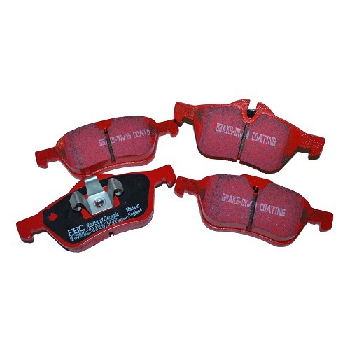  Red EBC Redstuff front brake pads for MINI II R50 R53 Sedan and R52 Convertible (09/2000-07/2008) - MH50004 