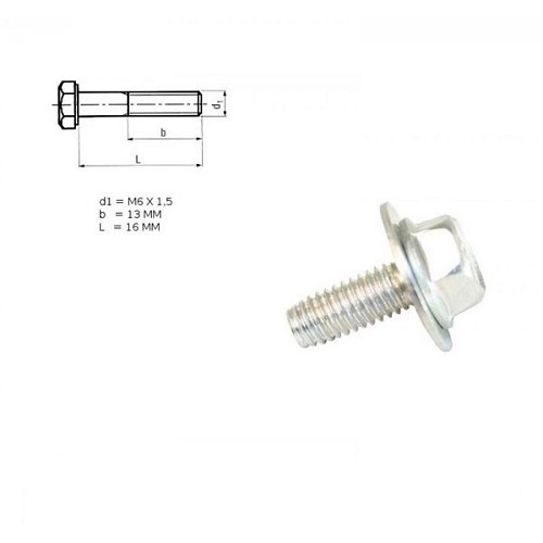  Multi-purpose screw n°4 for Mazda MX5 NA engine cover - MX10424 