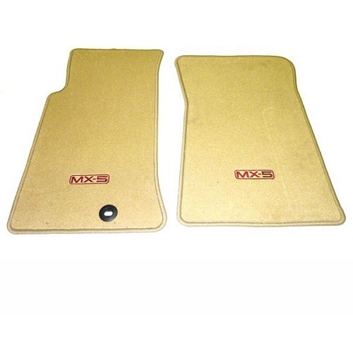  Beige embroidered floor mats for Mazda MX5 NA and NB - Original - MX10774 