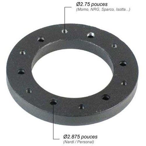 NARDI steering wheel adaptor on MOMO hub for Mazda MX5 NA, NB and NBFL - MX10864