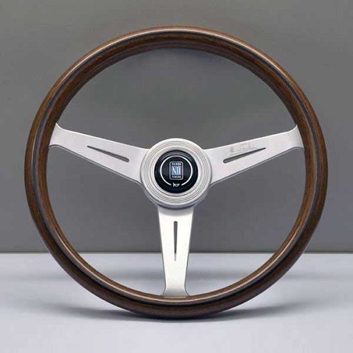  Nardi Classic Line mahogany wood and satin finish aluminium steering wheel for Mazda MX5 NA, NB - diameter 360mm - MX10885 