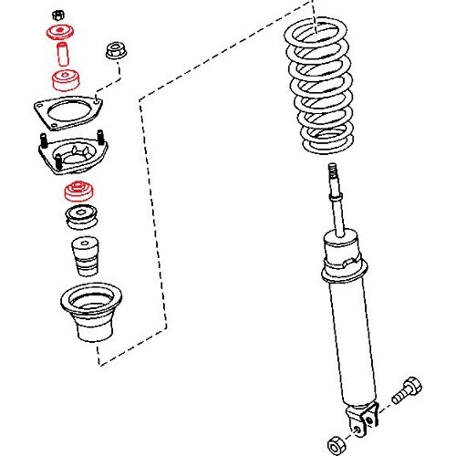  Stoßdämpferlagerschalen- und Axiallager-Kit für Mazda MX5 NC und NCFL - MX10934-1 