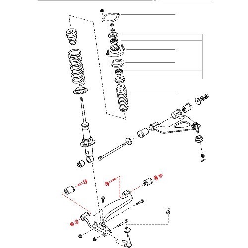 Parafuso de fuso inferior para Mazda MX5 NA - MX10963-2 