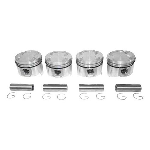  Piston set with 0.50 mm repair size piston rings for Mazda MX5 NA,NB and NBFL 1.6 L - MX13531-3 