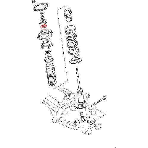  Upper shock absorber bearing flange for Mazda MX5 NB and NBFL - MX15043-1 
