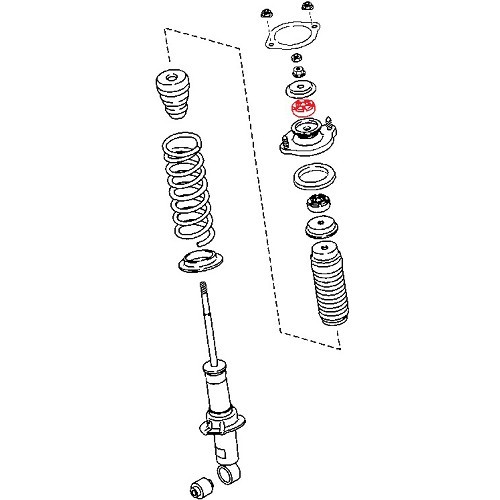  Upper shock absorber bearing flange for Mazda MX5 NB and NBFL - MX15043-2 