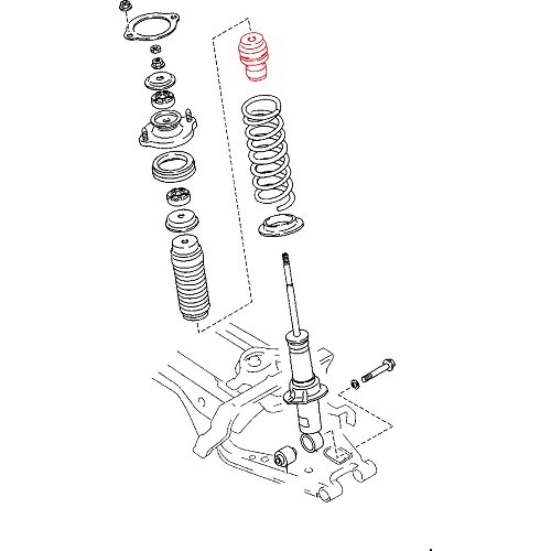  Rear shock absorber bumper for Mazda MX-5 NB NBFL - MX15052-1 