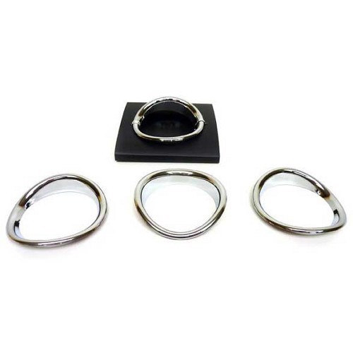  Conjunto de anéis de respiro de plástico cromado para Mazda MX-5 NC - MX15166 