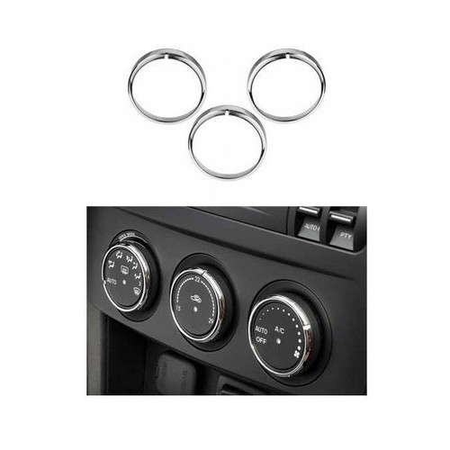  Set di anelli pulsanti di ventilazione in plastica cromata per Mazda MX-5 NC - MX15175 