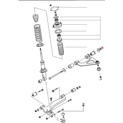  Front upper linkage nut for Mazda MX5 NA, NB and NBFL - MX15487-1 