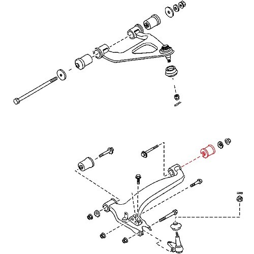 Silent Block posteriore del triangolo inferiore anteriore per Mazda MX5 NB e NBFL - MX15506
