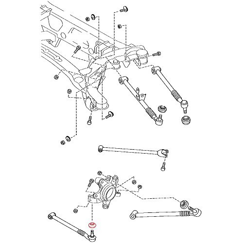  Soufflet de rotule de bras latéral de suspension arrière pour Mazda MX5 NC et NCFL - MX15577 
