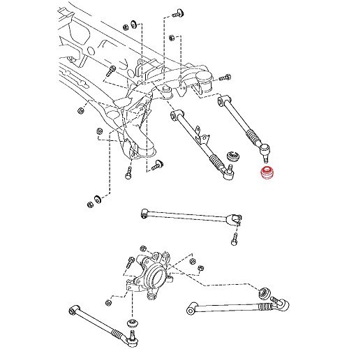     
                
                
    Soufflet de rotule de tirant de suspension supérieur arrière pour Mazda MX5 NC et NCFL - MX15580
