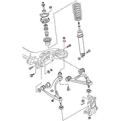  De voor lagere binnen het aanpassen schroefwasmachine van het draagarmbeen voor Mazda MX-5 NC NCFL - MX15604-1 