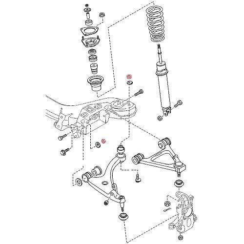  Dado n° 84 di fissaggio dei bracci delle sospensioni per Mazda MX-5 NC NCFL - MX15646-1 