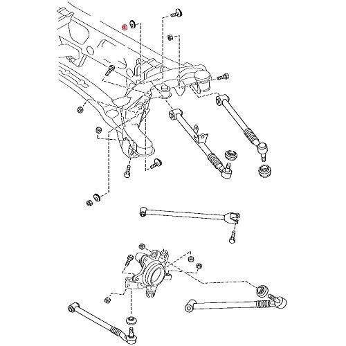 Ecrou n°84 de fixation de bras de suspensions pour Mazda MX-5 NC NCFL - MX15646-2 