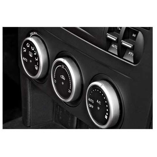  Gioco di cerchiatura pulsanti ventilazione in metallo argentato per Mazda MX-5 NC - MX16432-1 