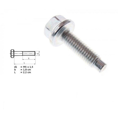  Zinc plated crankshaft pulley screw for Mazda MX5 NA 1.6L phase 1 - MX17968 