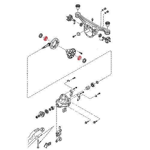  Rear axle output bearing for Mazda MX5 NA 1.6 115hp - MX18185-1 