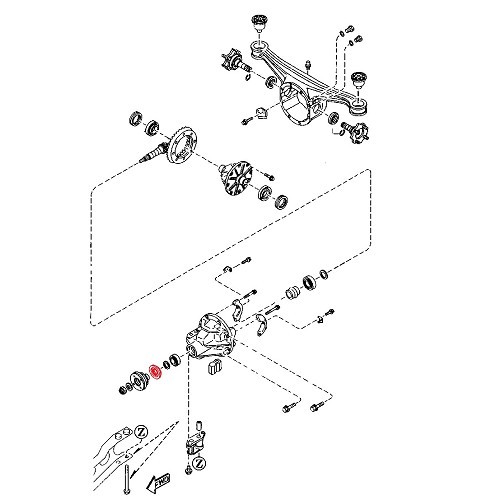  Rear axle intake gasket for Mazda MX5 NA, NB and NBFL - MX18220-1 