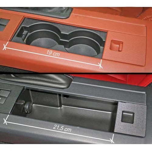 Rangement de console centrale avec prise 12V pour Mazda MX5 NC - Noir - MX18445-3 