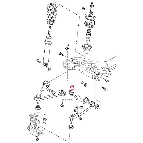  Mazda MX-5 NC and NCFL rear silentblock for front lower suspension - right-hand side - MX26166-1 
