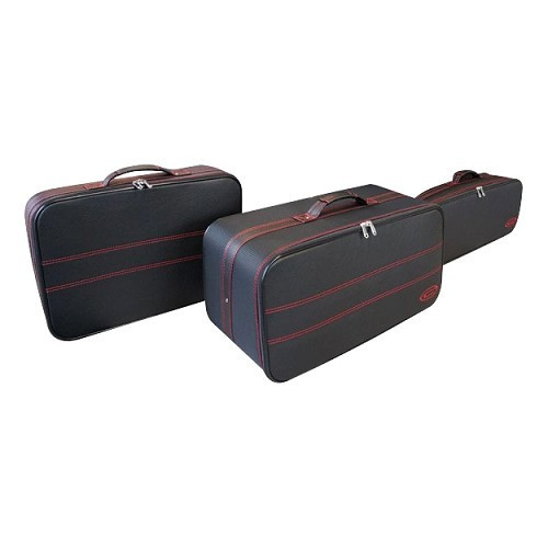  Maßgeschneidertes Gepäck mit roten Nähten für Mazda MX5 ND - MX45019 