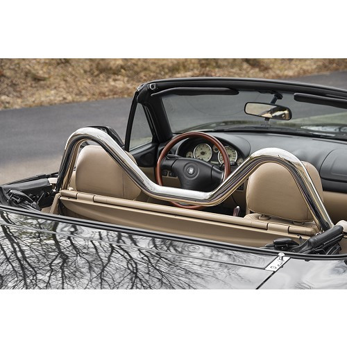  Chrome-plated stainless steel RollBar without windscreen for Mazda MX5 NA NB and NBFL - MXX1081 