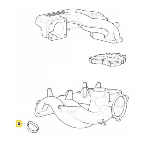 Victor Reinz lower air intake gasket for Bmw 3 Series E46 (05/1998-09/2001) - NJ52306