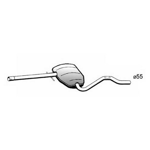  Intermediate exhaust section for VW Passat 5 TDi 130 - PA50222 