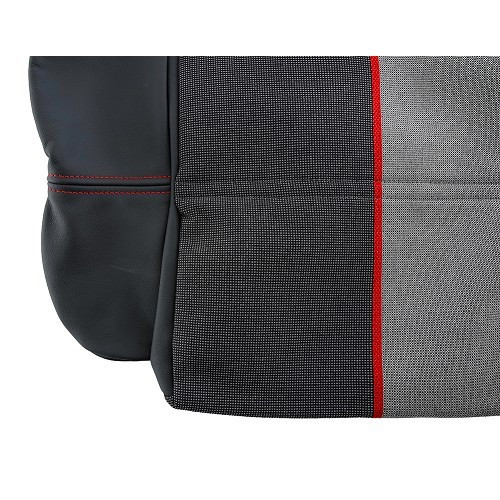  Custom made covers in anthracite leather and Ramier fabrics for Peugeot 205 GTI - PE00120-1 