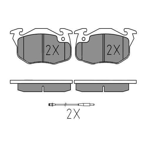  MEYLE front brake pads for 205 - 105 mm - PE00156 